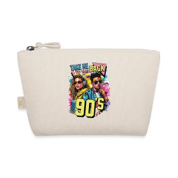 90s 90er Jahre Bunt Musik Party Karneval Kostüm - Bio-Täschchen - Natur - Vorne