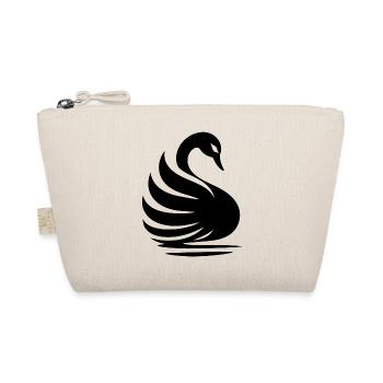 Elegante Schwan-Silhouette: Anmut auf dem Wasser - Bio-Täschchen - Natur - Vorne