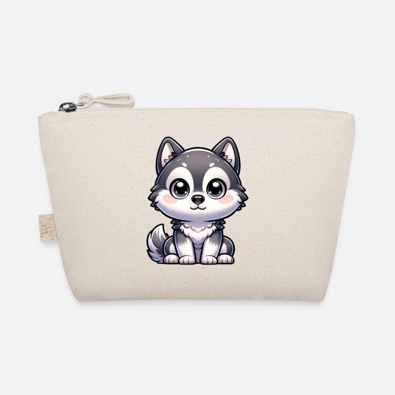 Illustration numérique de mignon Husky Trousse biologique