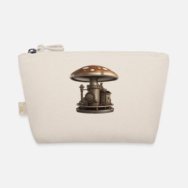 Steampunk Pilz Steinpilz Natur Herbst Pfifferling - Bio-Täschchen - Natur