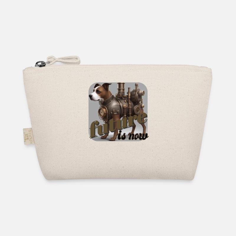 Dog Steampunk Future Is Now Abstract Machine Dog Organic Pouch