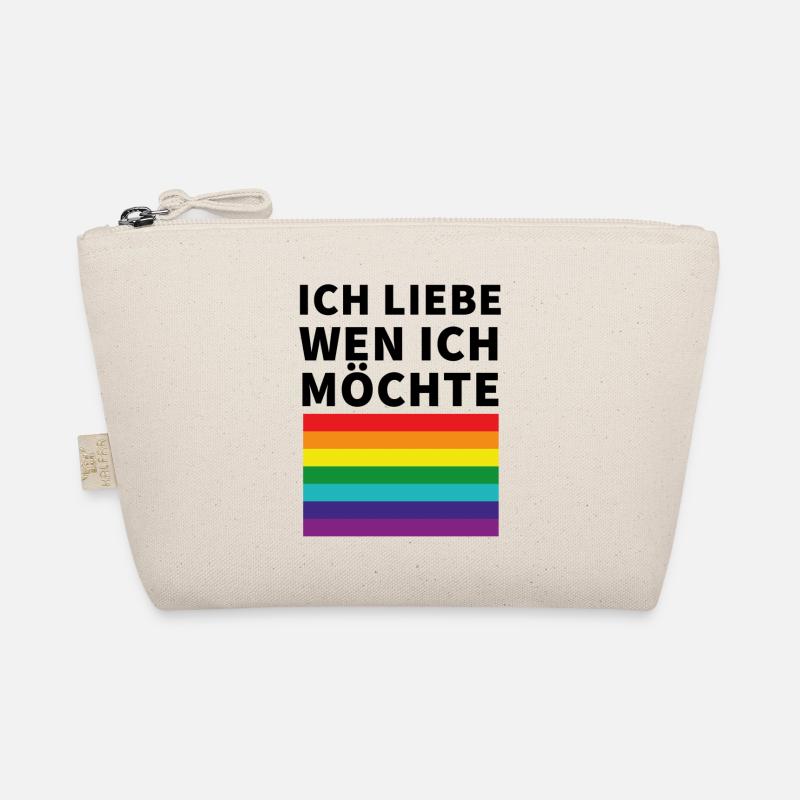 Ich liebe wen ich möchte Pride Flagge Bio-Täschchen