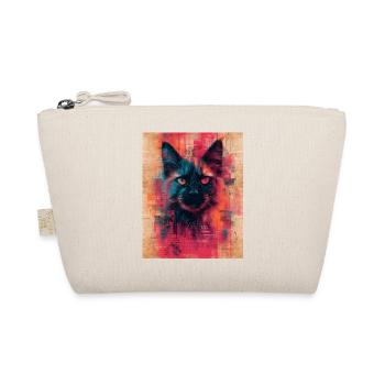 Regard félin : Collage de chat Vintage intense - Trousse biologique - nature - Devant