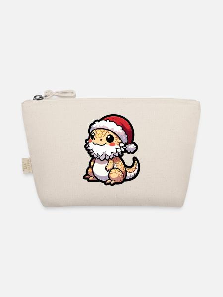 Mignon dragon barbu Noël - Trousse biologique - nature - Devant