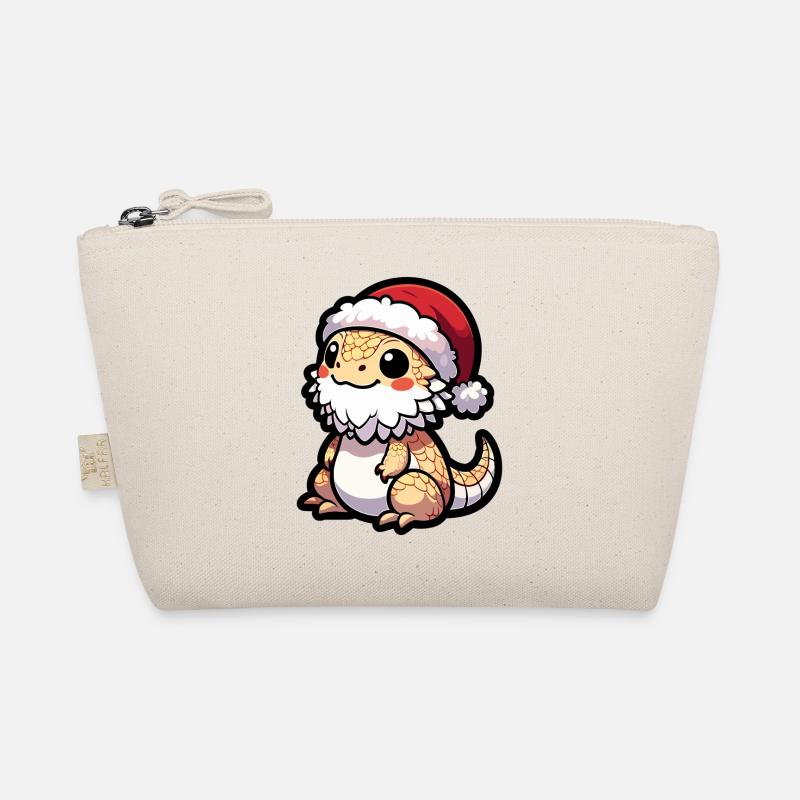 Cute Bearded Dragon Christmas Organic Pouch