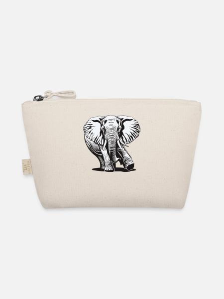 Elephant, Elephant, Animal, Zoo, Africa, Safari, Savannah - Organic Pouch - nature - Front
