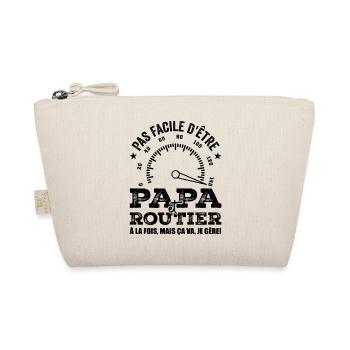 Papa Et Routier Qui Gère Camion Routier Cadeau - Trousse biologique - nature - Devant