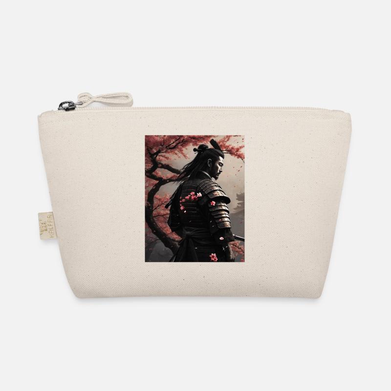 Samurai Cherry Blossoms - Organic Pouch - nature