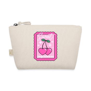 Sweet Joyfulness Cherry Hearts Stamp - Organic Pouch - nature - Front