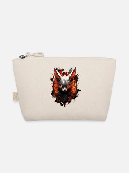 Volpe Demone Fennec Demon Fox - Organic Pouch - nature - Front