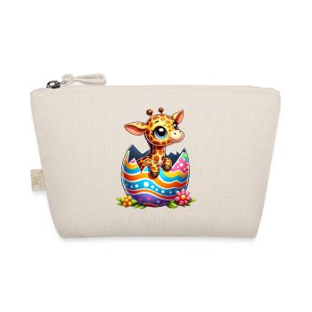 Cute Easter giraffe hatches from the Easter egg - Organic Pouch - nature - Front