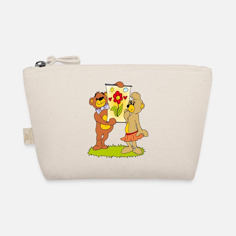 Zwei verliebte Teddybären Bio-Täschchen