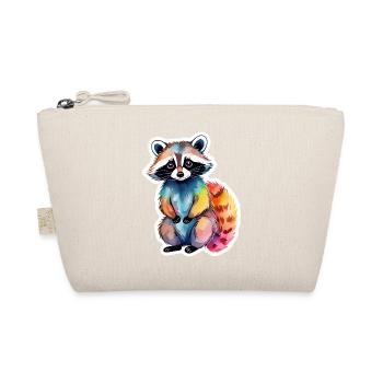 Raccoon Watercolor Illustration - Organic Pouch - nature - Front