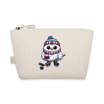 Eule Hockeyspieler Eishockey Cartoon Schneeeule - Bio-Täschchen - Natur - Vorne