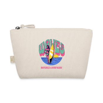 Beach Ocean Surfing Retro Surfers Sea Waves Summer - Organic Pouch - nature - Front