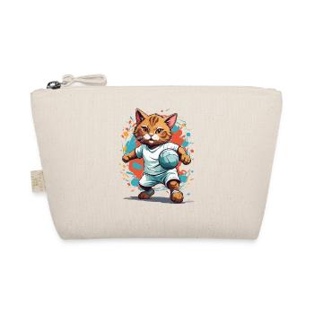 Handball Cat Streetwear Aesthetic - Organic Pouch - nature - Front
