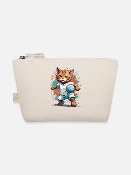 Handball Katze Streetwear Aesthetic - Bio-Täschchen - Natur