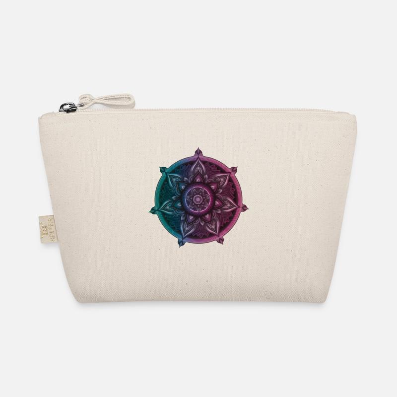 Mandala Symbolischer Kompass – Ornament Illustrati - Bio-Täschchen - Natur