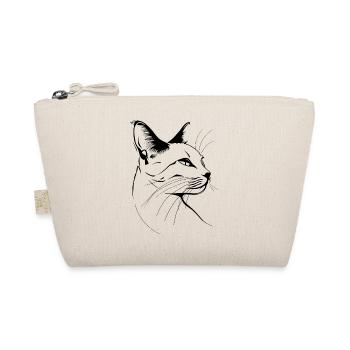 Cat, Cat Motif, Cat Face - Organic Pouch - nature - Front