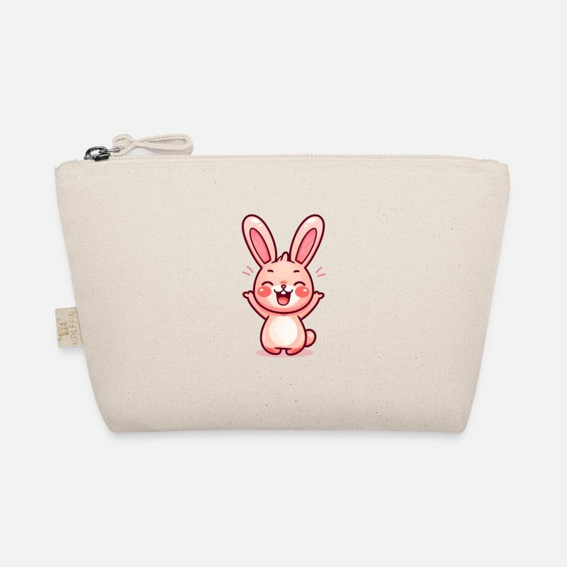 Lapin content, mignon, rose Trousse biologique