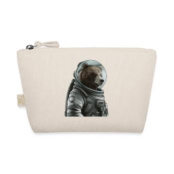 Pensive Brown Bear Astronaut - Organic Pouch - nature - Front