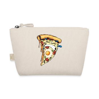 pizza hard humor soufrance difficult teeth drawing - Organic Pouch - nature - Front