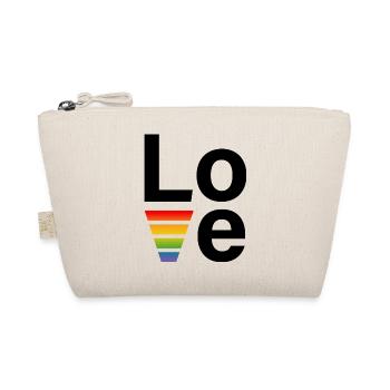 LGBT rainbow love shirt - Organic Pouch - nature - Front
