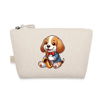 Beagle Saxophonist Jazz Music - Organic Pouch - nature - Front