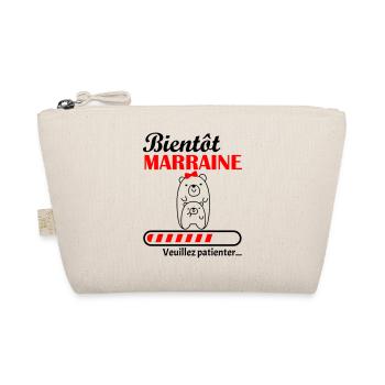 Bientôt Marraine, annonce grossesse - Trousse biologique - nature - Devant