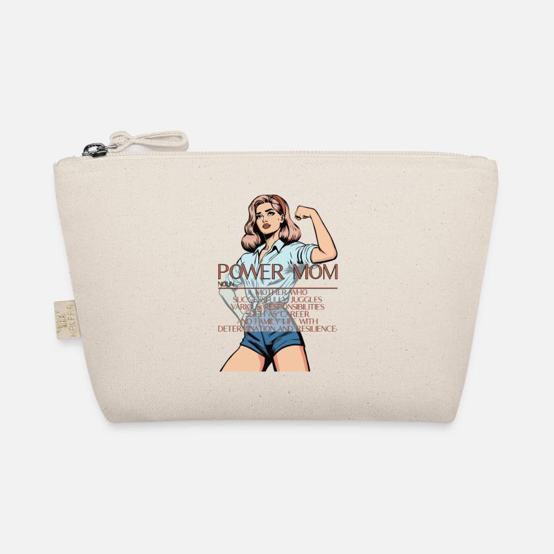 Power Mom – Strong Mom Illustration Organic Pouch