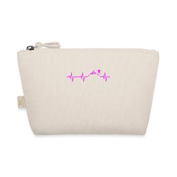 Ski Heartbeat Mountains Ski ECG Cadeau Tshirt - Trousse biologique - nature - Devant