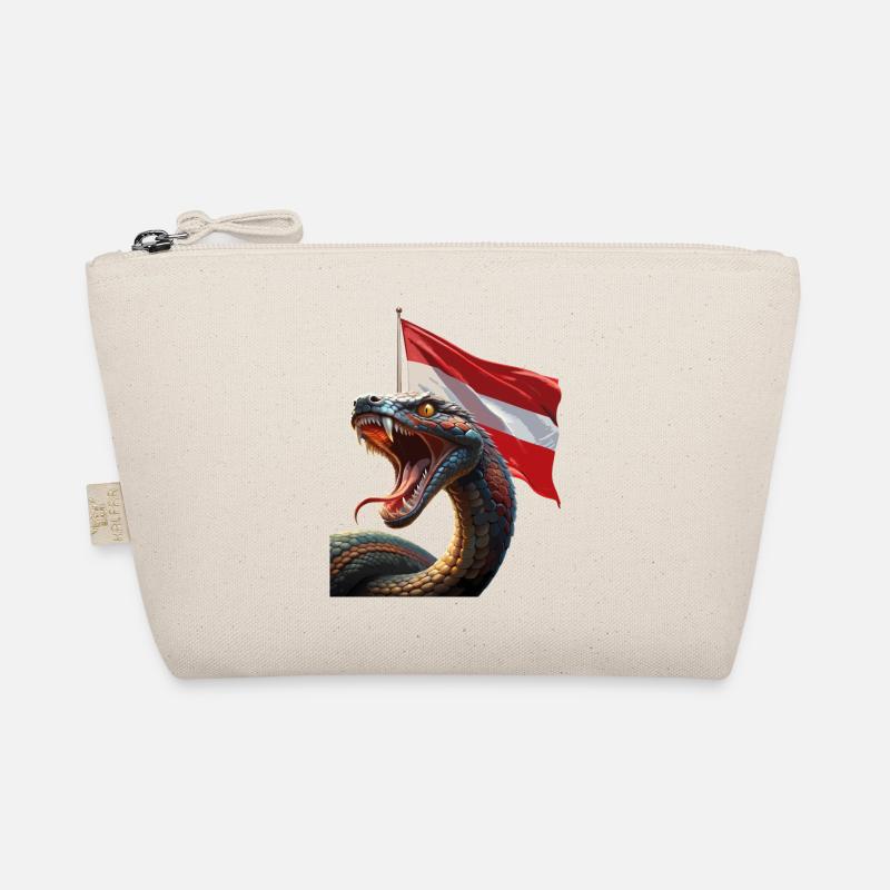 A cool snake with Austria flag Organic Pouch