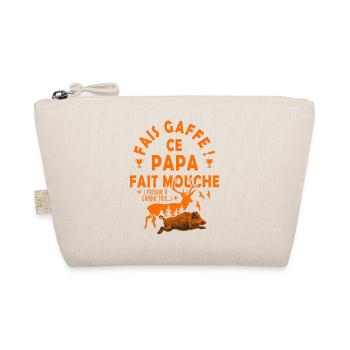 Chasse chasser papa fais mouche papa chasseur - Trousse biologique - nature - Devant