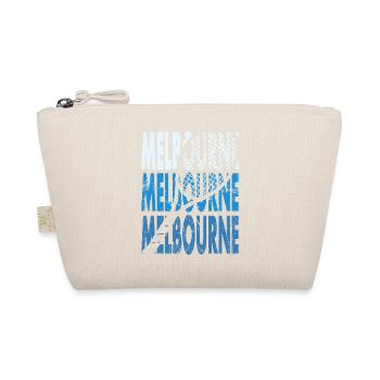 Tennis Shirt Melbourne Turnier Australien Design - Bio-Täschchen - Natur - Vorne
