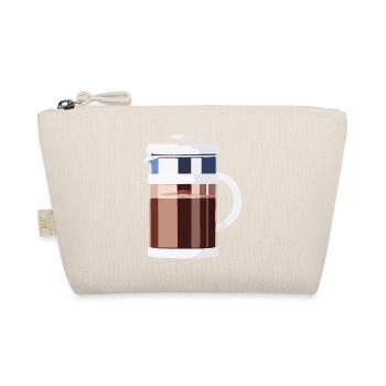 Kaffee Frenchpress Cappuccino Latte Art - Bio-Täschchen - Natur - Vorne