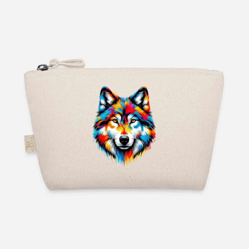 Wolf - Bio-Täschchen - Natur