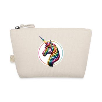 einhorn pferd CSD 3D niedlich lol Glamour Gay Game - Bio-Täschchen - Natur - Vorne
