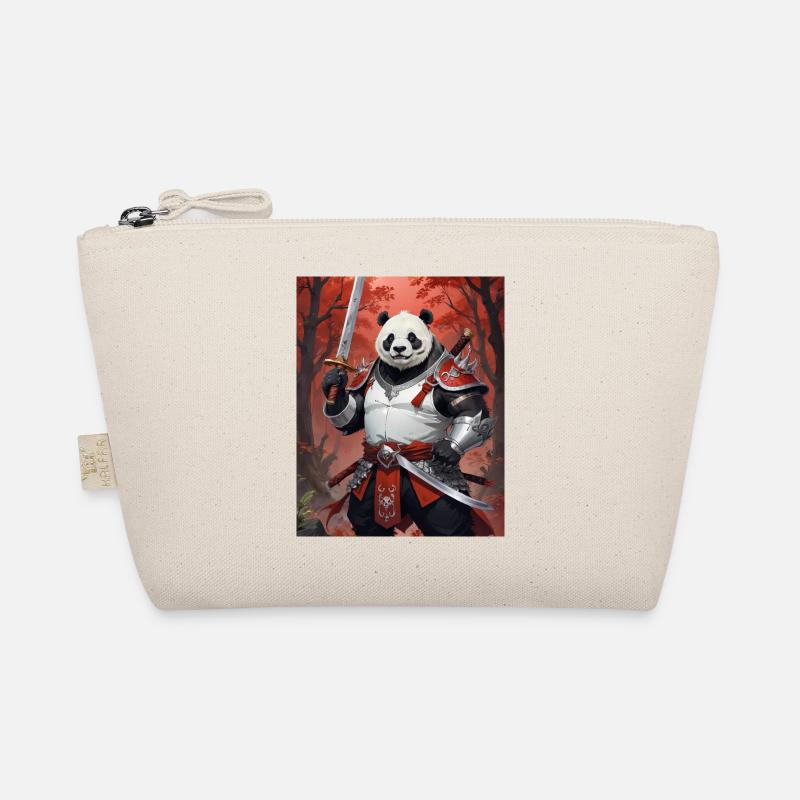 A monstrous behemoth beast a panda bear samurai Organic Pouch