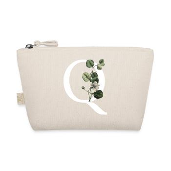 Letter Q Botanical Green - Organic Pouch - nature - Front