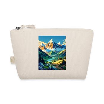 Mountain beauty with trees and a river - Organic Pouch - nature - Front