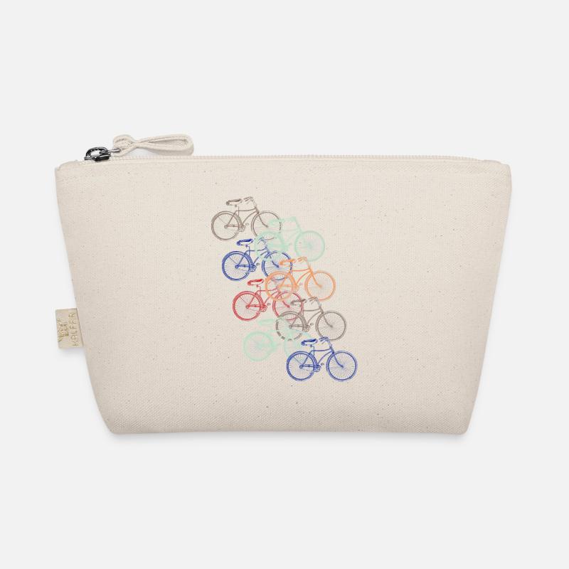 Retro Bikes - Organic Pouch - nature