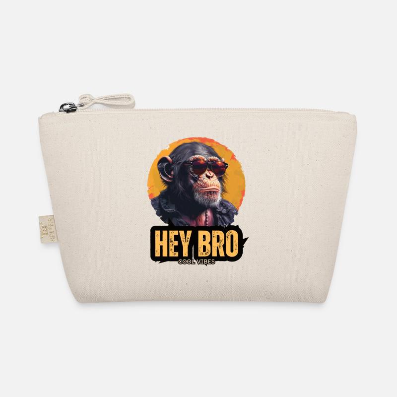 Monkey Sunglasses Cool Hey Bro Organic Pouch