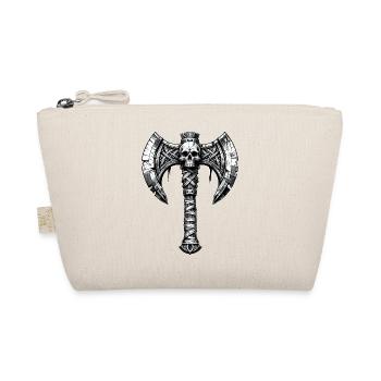 Axe throwing axe skull design - Organic Pouch - nature - Front