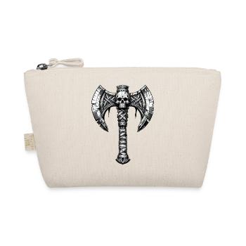 Axe throwing axe skull design - Organic Pouch - nature - Front