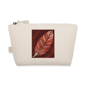Plume rouge-blanc - Élégance sur rouge - Trousse biologique - nature - Devant