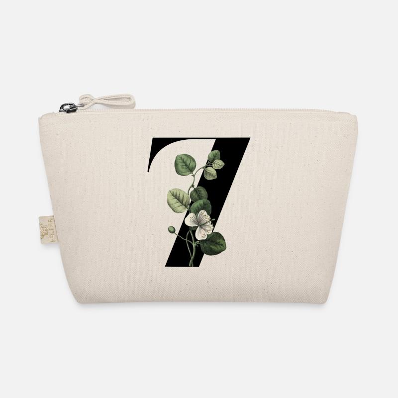 Nummer 7 Blumengrün -7. Blumengeburtstag Bio-Täschchen