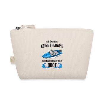 Boot - Ich brauche keine Therapie, nur mein Boot - Bio-Täschchen - Natur - Vorne