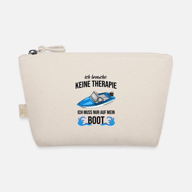 Boot - Ich brauche keine Therapie, nur mein Boot - Bio-Täschchen - Natur