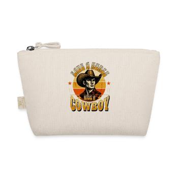 Cowboy Herzblut Retro-Design - Bio-Täschchen - Natur - Vorne