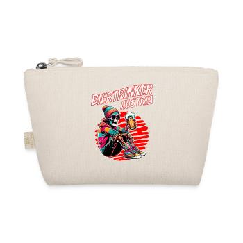Beer Drinker Austria - Skeleton with Beer Austria - Organic Pouch - nature - Front